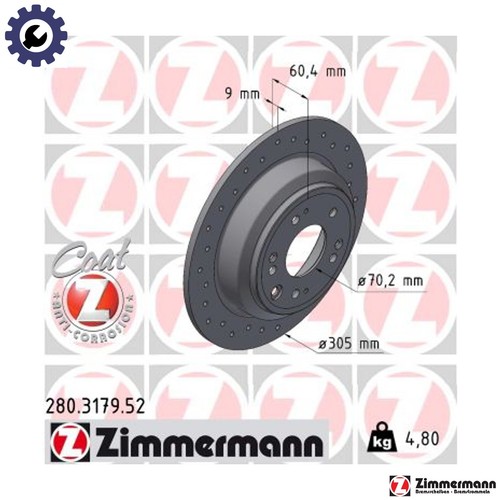 Brake disc 280 3179 - brake, 280.3179.52