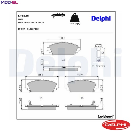 Brake pad set disc - brake,