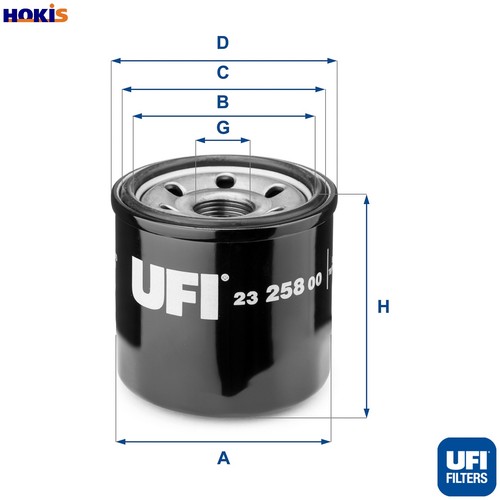 Oil filter 258 for kia - filter,