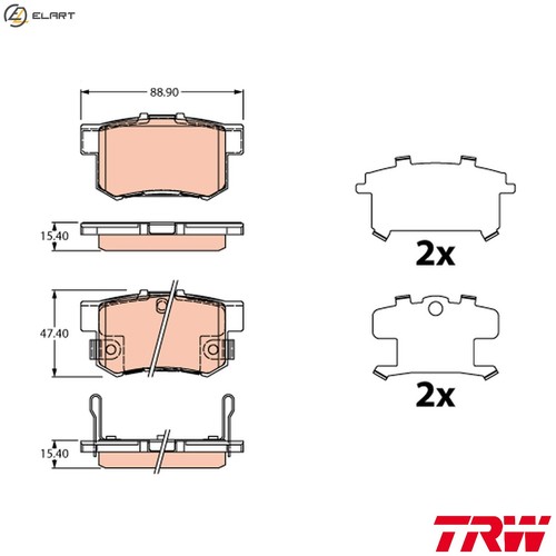Brake pad set disc - pad,
