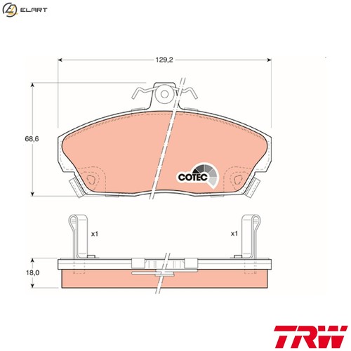 Brake pad set disc - pad,
