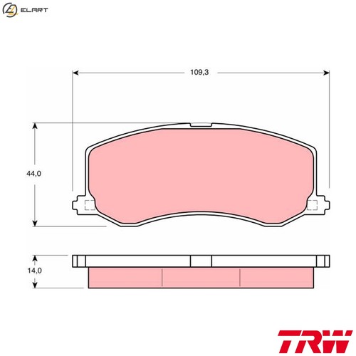 Brake pad set disc - set,