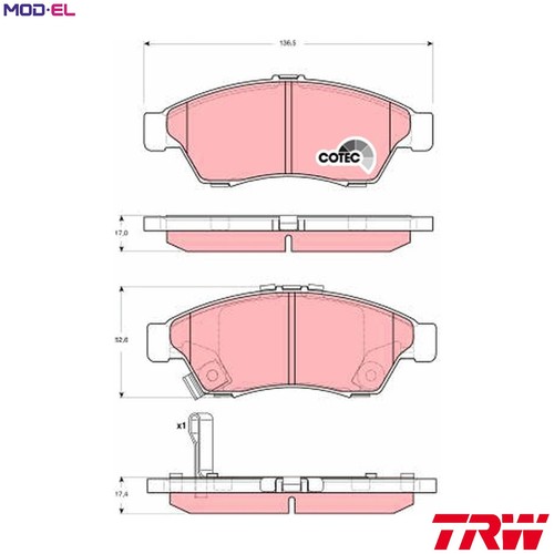 Brake pad set - brake,