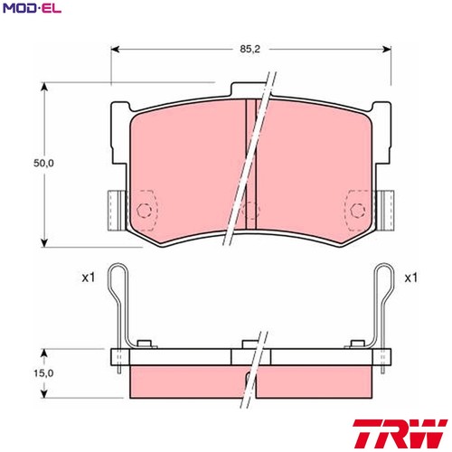 Brake pad set disc - brake,
