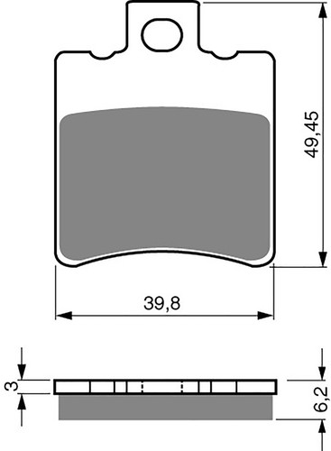 Brake disc pads front - disc, r/h