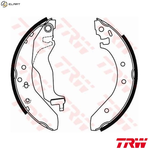 Brake shoe set gs6246 for - set,