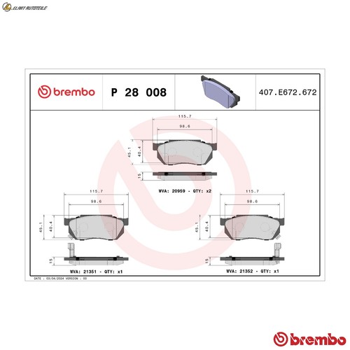 Brake pad set disc - brake,