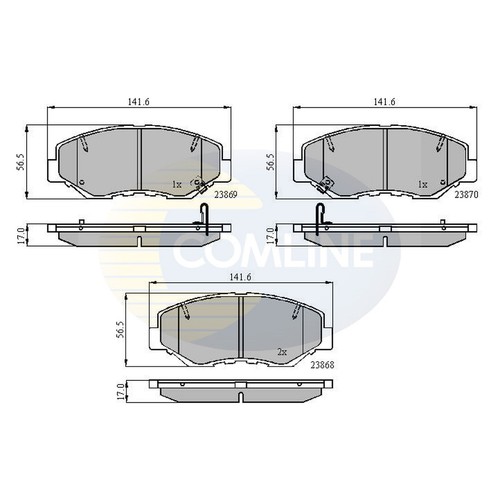Brake pads set for honda - pads, cr-v